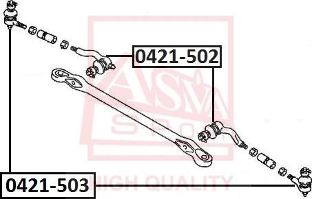 ASVA 0421-502 - Rotule de barre de connexion cwaw.fr