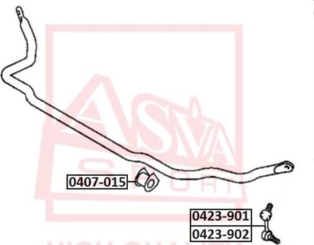 ASVA 0423-901 - Entretoise / tige, stabilisateur cwaw.fr