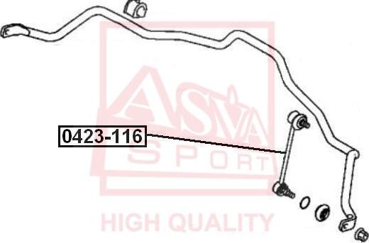 ASVA 0423-116 - Entretoise / tige, stabilisateur cwaw.fr