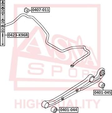 ASVA 0423-K96R - Entretoise / tige, stabilisateur cwaw.fr