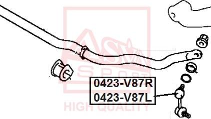 ASVA 0423-V87L - Entretoise / tige, stabilisateur cwaw.fr