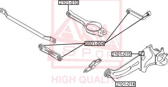 ASVA 0501-064 - Suspension, bras de liaison cwaw.fr