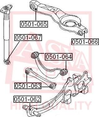 ASVA 0501-065 - Suspension, bras de liaison cwaw.fr