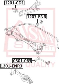 ASVA 0501-063 - Suspension, bras de liaison cwaw.fr