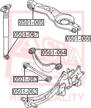 ASVA 0501-062 - Suspension, bras de liaison cwaw.fr