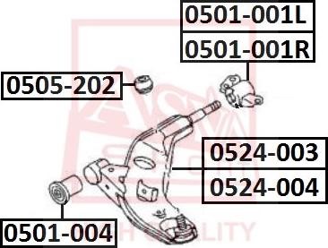 ASVA 0524-004 - Bras de liaison, suspension de roue cwaw.fr