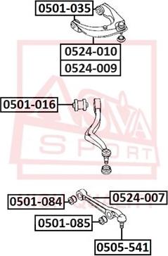 ASVA 0524-010 - Bras de liaison, suspension de roue cwaw.fr