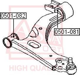 ASVA 0501-082 - Suspension, bras de liaison cwaw.fr