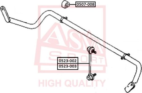 ASVA 0523-003 - Entretoise / tige, stabilisateur cwaw.fr