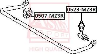 ASVA 0523-MZ3R - Entretoise / tige, stabilisateur cwaw.fr