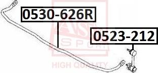 ASVA 0523-212 - Entretoise / tige, stabilisateur cwaw.fr