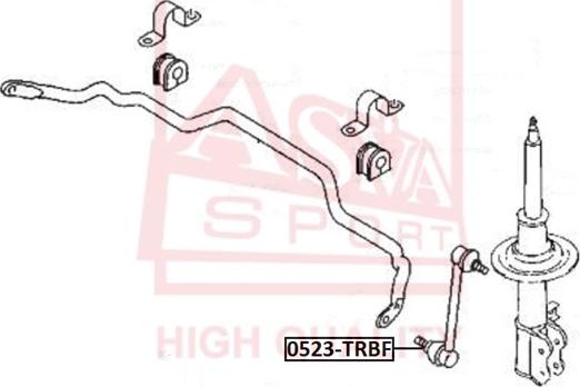 ASVA 0523-TRBF - Entretoise / tige, stabilisateur cwaw.fr