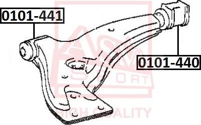 ASVA 0101-440 - Suspension, bras de liaison cwaw.fr