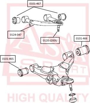 ASVA 0120-J200U - Rotule de suspension cwaw.fr