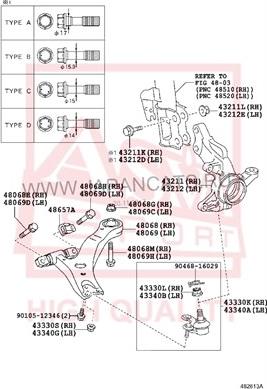 ASVA 0101-462 - Suspension, bras de liaison cwaw.fr