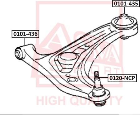 ASVA 0101-435 - Suspension, bras de liaison cwaw.fr