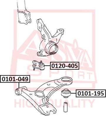 ASVA 0101-049 - Suspension, bras de liaison cwaw.fr