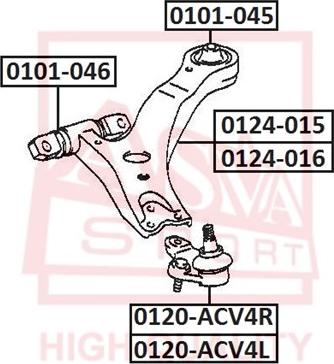 ASVA 0101-045 - Suspension, bras de liaison cwaw.fr