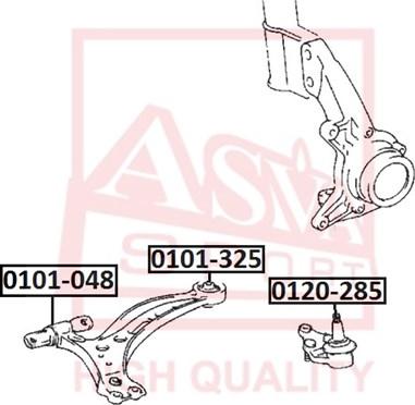 ASVA 0101-048 - Suspension, bras de liaison cwaw.fr