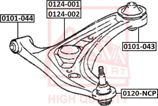 ASVA 0120-NCP - Rotule de suspension cwaw.fr