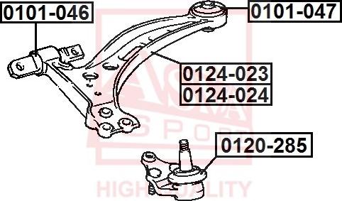 ASVA 0101-047 - Suspension, bras de liaison cwaw.fr