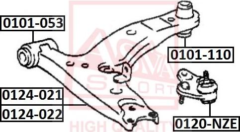 ASVA 0101-053 - Suspension, bras de liaison cwaw.fr