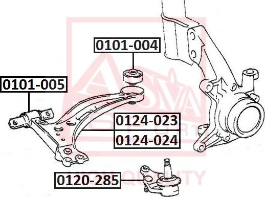 ASVA 0101-004 - Suspension, bras de liaison cwaw.fr