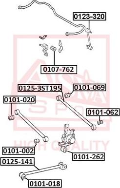 ASVA 0123-320 - Entretoise / tige, stabilisateur cwaw.fr