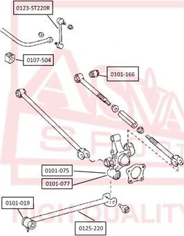 ASVA 0123-ST220R - Entretoise / tige, stabilisateur cwaw.fr