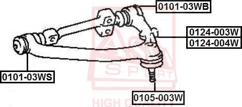 ASVA 0101-03WB - Suspension, bras de liaison cwaw.fr