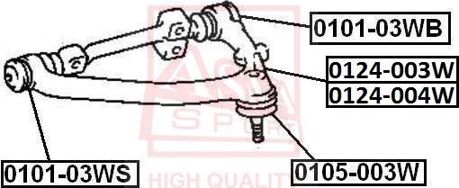 ASVA 0101-03WS - Suspension, bras de liaison cwaw.fr