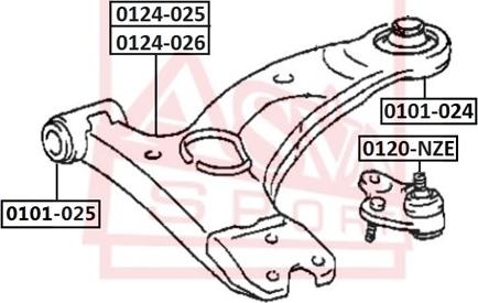 ASVA 0101-024 - Suspension, bras de liaison cwaw.fr