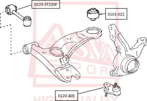 ASVA 0120-405 - Rotule de suspension cwaw.fr