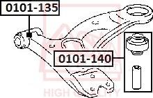 ASVA 0101-140 - Suspension, bras de liaison cwaw.fr