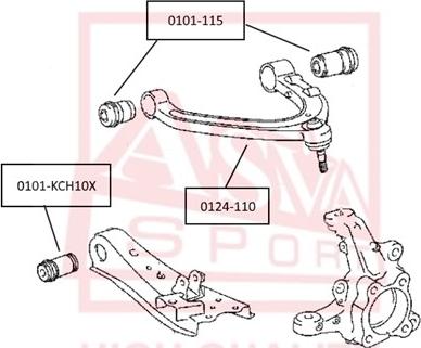 ASVA 0101-115 - Suspension, bras de liaison cwaw.fr