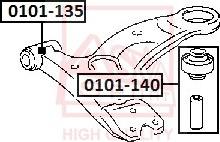 ASVA 0101-135 - Suspension, bras de liaison cwaw.fr