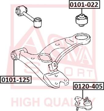 ASVA 0101-125 - Suspension, bras de liaison cwaw.fr