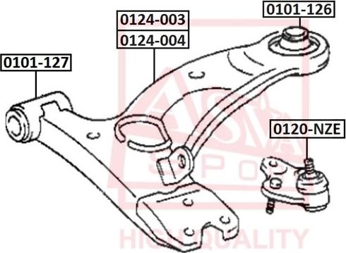 ASVA 0101-126 - Suspension, bras de liaison cwaw.fr