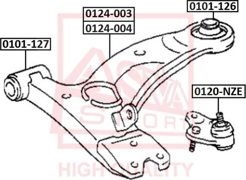 ASVA 0101-127 - Suspension, bras de liaison cwaw.fr