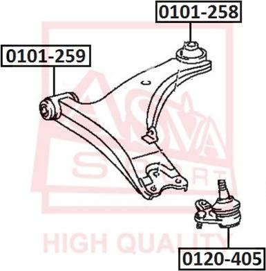 ASVA 0101-258 - Suspension, bras de liaison cwaw.fr