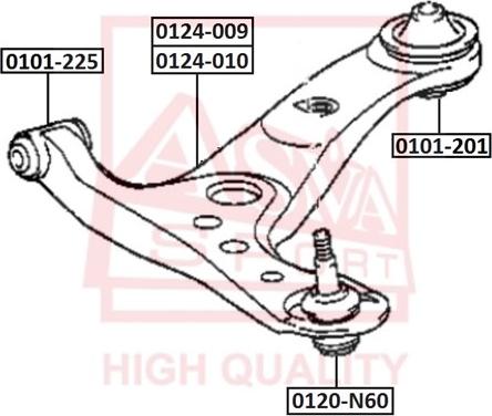 ASVA 0101-201 - Suspension, bras de liaison cwaw.fr