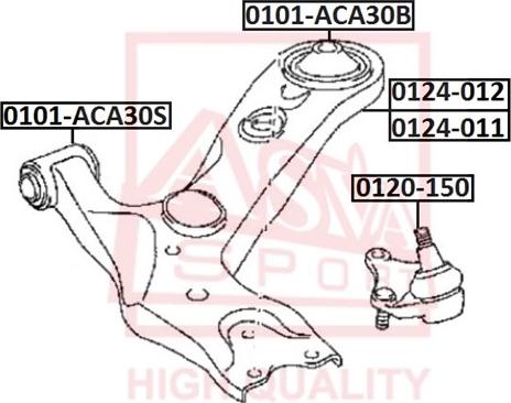 ASVA 0101-ACA30S - Suspension, bras de liaison cwaw.fr