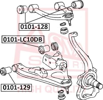 ASVA 0101-LC10DB - Suspension, bras de liaison cwaw.fr