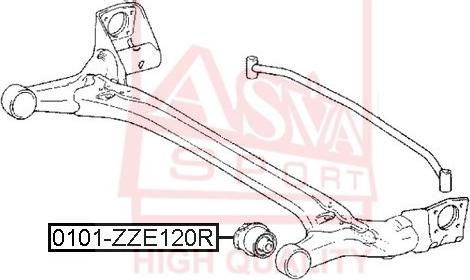 ASVA 0101-ZZE120R - Suspension, bras de liaison cwaw.fr