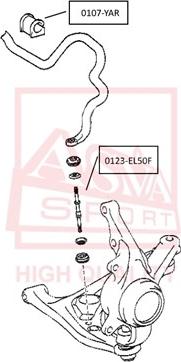 ASVA 0123-EL50F - Entretoise / tige, stabilisateur cwaw.fr