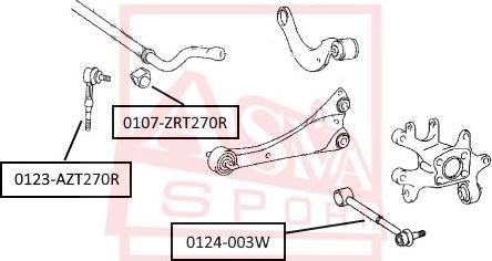 ASVA 0124-003W - Bras de liaison, suspension de roue cwaw.fr