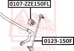 ASVA 0107-ZZE150FL - Coussinet de palier, stabilisateur cwaw.fr