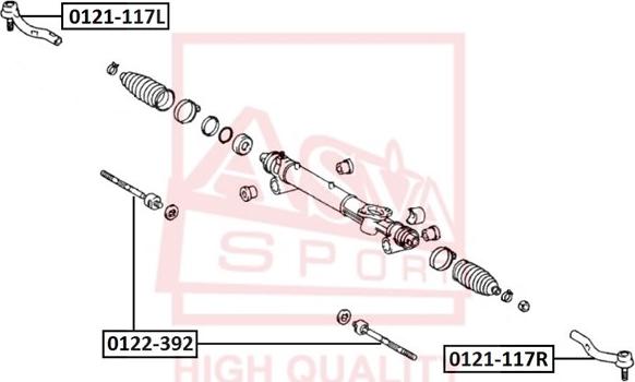 ASVA 0121-117R - Rotule de barre de connexion cwaw.fr