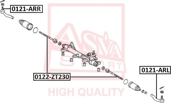 ASVA 0122-ZT230 - Rotule de direction intérieure, barre de connexion cwaw.fr