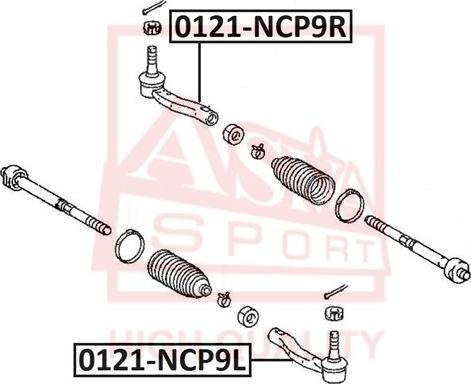 ASVA 0121-NCP9R - Rotule de barre de connexion cwaw.fr